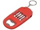 Брелок-открывалка с отвертками и фонариком "Uni", софт-тач, красный