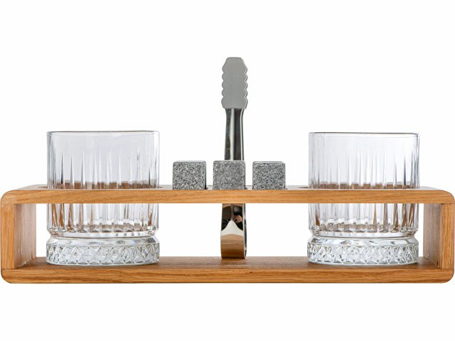 Набор для виски и коктейлей на подставке из дуба «Whiskey Party» thumbnail