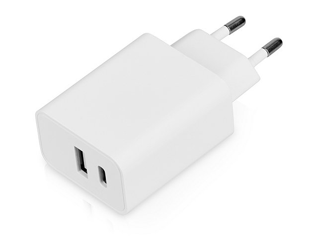 Сетевое зарядное устройство c выходами USB-A и USB-C «Recharger», 10 Вт thumbnail
