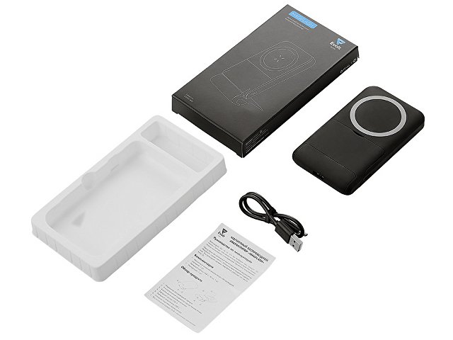 Беспроводной внешний аккумулятор с подсветкой лого и подставкой «Magflash», 10000 мАч, 15 Вт thumbnail