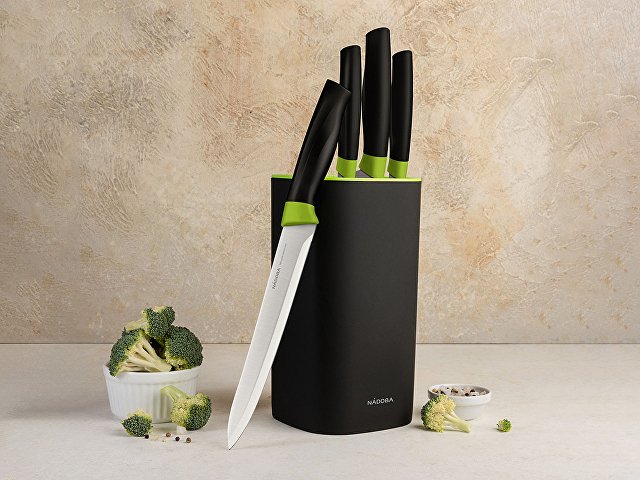 Набор из 4 кухонных ножей в универсальном блоке «OLIVIA» thumbnail