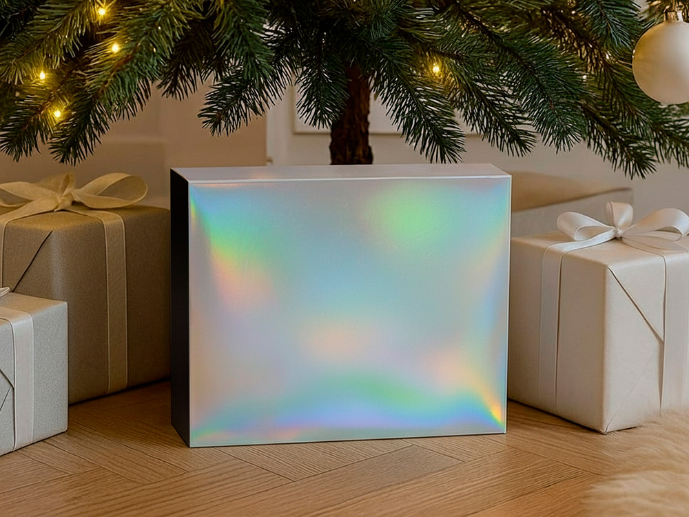 Подарочная коробка с голографическим шубером «Aurora», L фото 5 Подарочная коробка с голографическим шубером «Aurora», L фото 5