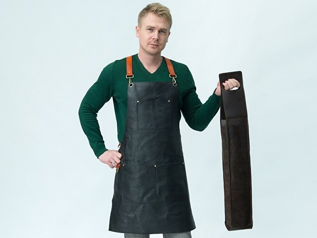 Набор: Фартук из натуральной кожи в тубусе thumbnail