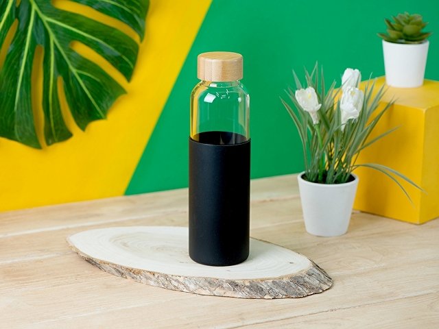 Стеклянная бутылка для воды в силиконовом чехле «Refine» thumbnail