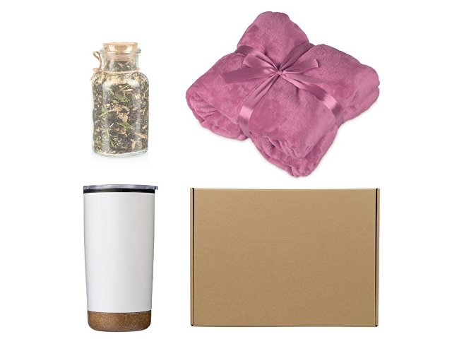 Подарочный набор с пледом, термокружкой и чаем thumbnail