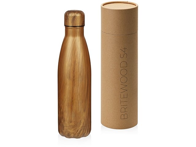 Вакуумная термобутылка «Britewood S4», 500 мл, крафтовый тубус thumbnail