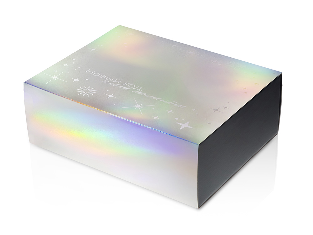 Подарочная коробка с голографическим шубером «Aurora», L