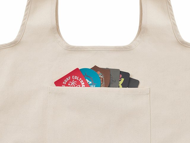 Сумка-шоппер «Revest» из переработанного хлопка 320 г/м2 с патчем thumbnail