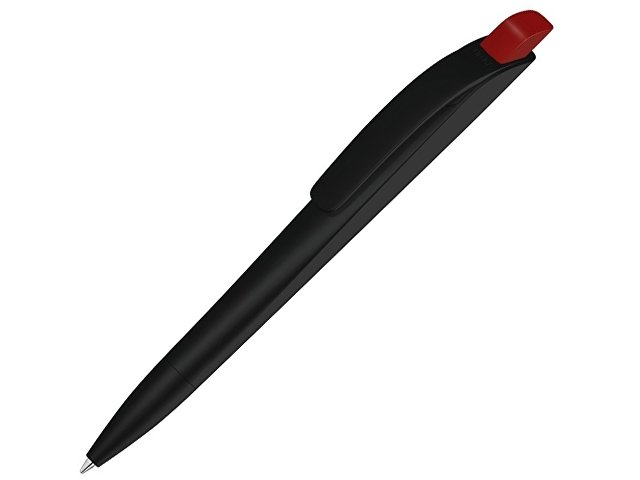 Ручка шариковая пластиковая "Stream", черный/красный