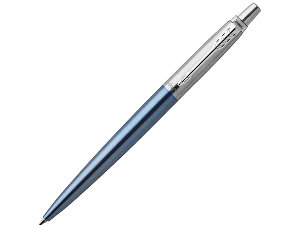 Шариковая ручка Parker Jotter Essential, Waterloo Blue CT, голубой/серебристый