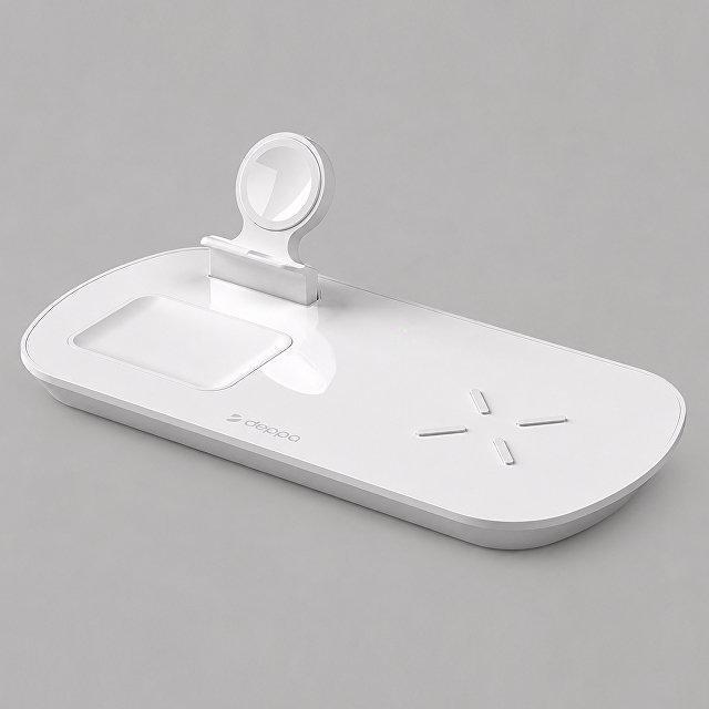 Зарядная станция 3 в 1: iPhone, Apple Watch, Airpods, беспроводная, 17,5 Вт — фото 1