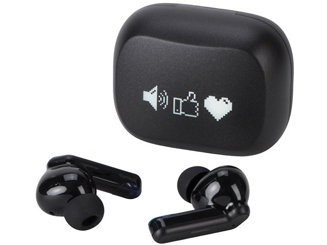 Беспроводные наушники с шумоподавлением ENC и подсветкой лого «Lites» с гравировкой