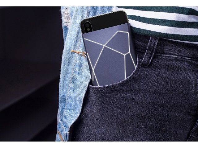 Внешний беспроводной аккумулятор «Geo Wireless» с подсветкой лого, 5000 mAh thumbnail