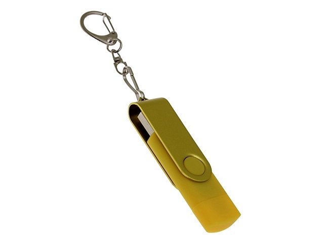 USB 3.0- флешка на 256 Гб с поворотным механизмом и дополнительным разъемом Type-C