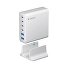Зарядная станция 4xUSB Type-C, 2xUSB, PD, QC, 160Вт, белый, Deppa