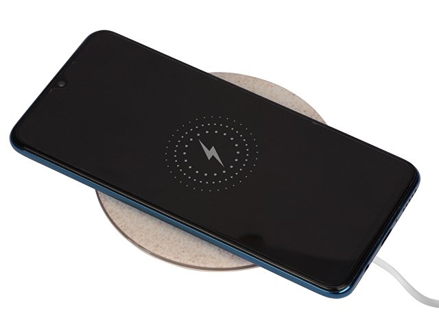 Беспроводное зарядное устройство «Wheatty» из пшеничной соломы, 5W thumbnail