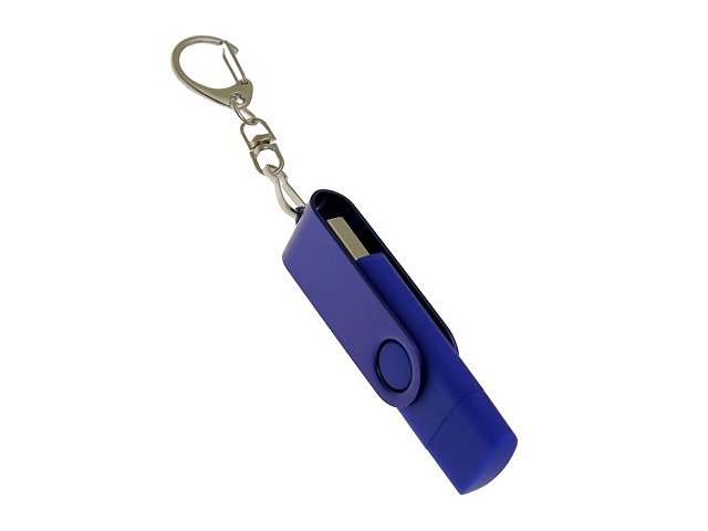 USB 3.0- флешка на 32 Гб с поворотным механизмом и дополнительным разъемом Type-C — фото 2
