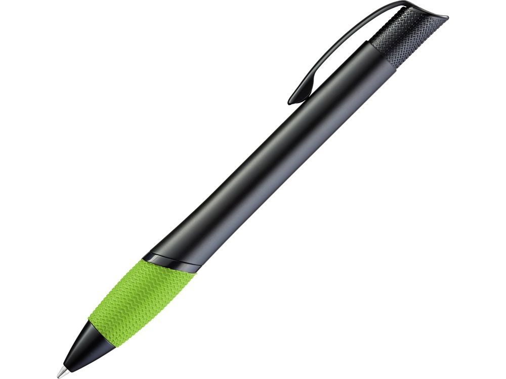 Ручка шариковая металлическая OPERA, зеленое яблоко/черный