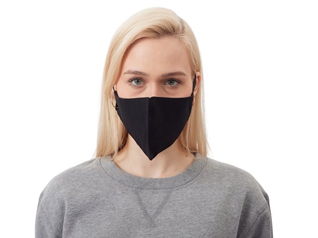 Маска для лица многоразовая из хлопка, анатомической формы без шва thumbnail