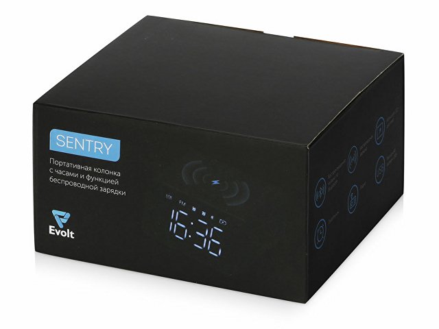 Беспроводная колонка с часами и функцией беспроводной зарядки «Sentry» thumbnail