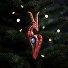 Елочная игрушка Символ Года 2027 Коза Гранат (натуральный камень лабрадорит)