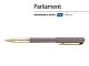 Ручка пластиковая шариковая "Parliament", 0,7 мм, синие чернила, серый/золотистый
