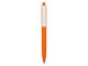 Ручка пластиковая трехгранная шариковая «Lateen», оранжевый/белый