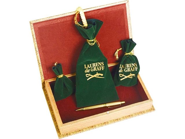 Набор «Клипер»: часы песочные, нож для бумаг, ручка шариковая, брелок-термометр thumbnail