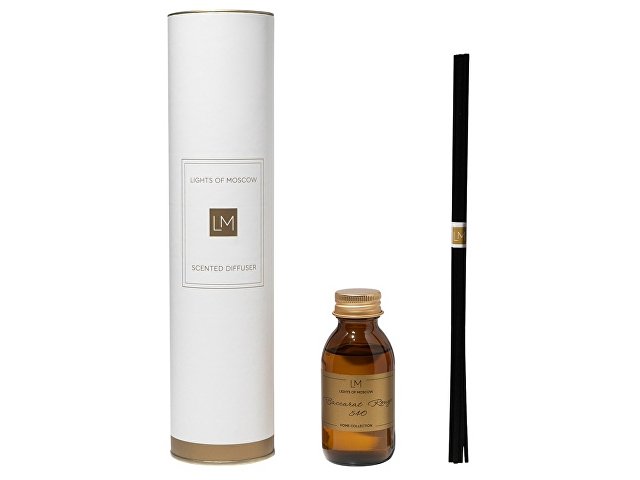 Ароматический диффузор с палочками, Баккарат: жасмин и миндаль, амбра, 100 мл