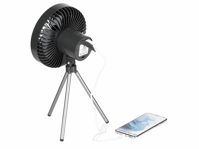 Портативный вентилятор с фонарем «Jon»