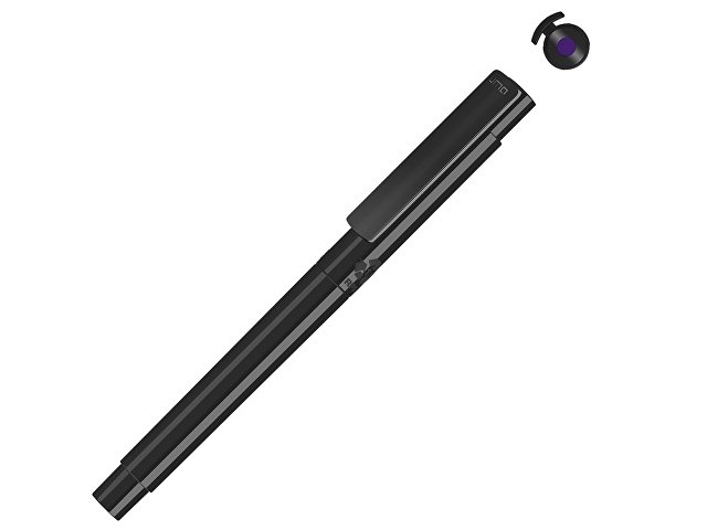 Капиллярная ручка в корпусе из переработанного материала rPET "RECYCLED PET PEN PRO FL», черный с фиолетовыми чернилами