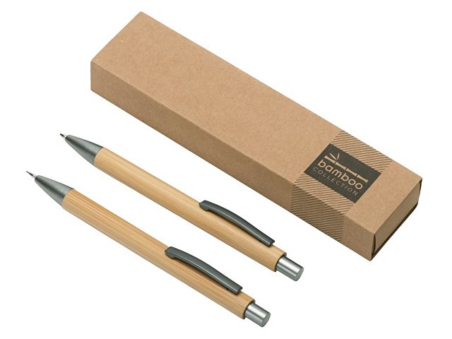 Подарочный набор «Tender bamboo» с шариковой ручкой и механическим карандашом из бамбука thumbnail