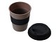 Стакан с силиконовой крышкой "Cafe", черный
