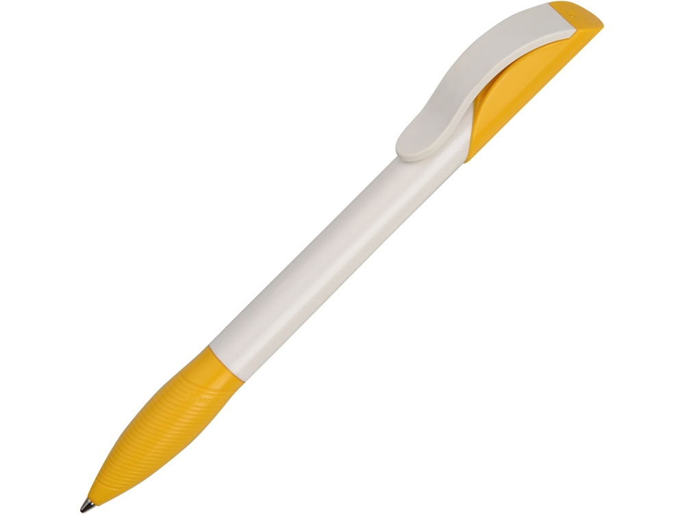 Ручка шариковая Senator модель Hattrix Basic, белый/желтый