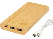 Портативное зарядное устройство «Tulda» из бамбука, 10000 mAh