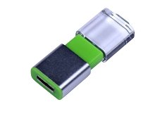 USB 2.0- флешка промо на 64 Гб прямоугольной формы, выдвижной механизм