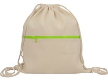 Рюкзак-мешок хлопковый «Lark» с цветной молнией (арт. 955113), фото 3