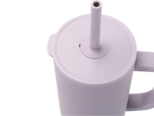 Герметичная термокружка «Brady» с силиконовой трубочкой, переработанная сталь, 900 мл thumbnail