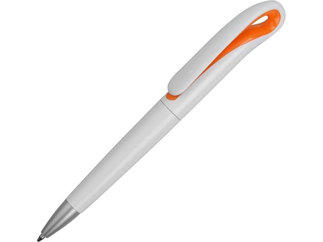 Ручка шариковая "Swansea", белый/оранжевый, синие чернила
