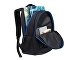 Рюкзак TORBER CLASS X, черный с синей вставкой, полиэстер 900D, 45 x 32 x 16 см