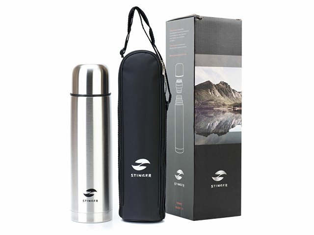 Термос с чехлом узкий, 1000 мл thumbnail