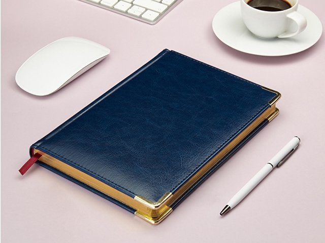 Ежедневник датированный А5 «Sidney Nebraska» на 2026 год, с золотым срезом и уголками thumbnail