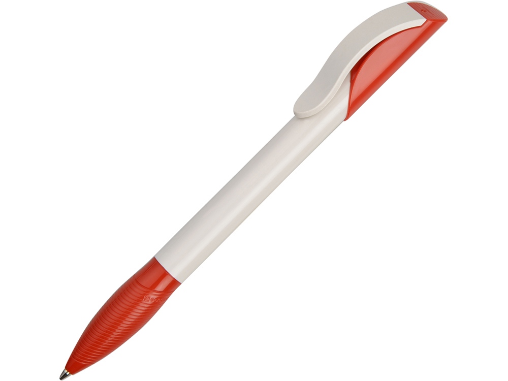 Ручка шариковая Senator модель Hattrix Basic, белый/красный