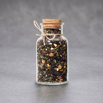 Чай черный с соком ананаса, клубникой, мятой, медом и лимоном, мини