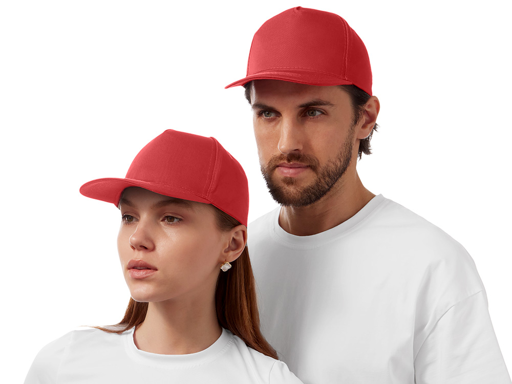 Бейсболка Mix красный