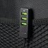 АЗУ 1 USB + 3 USB для пассажиров, QC 3.0, 7А, алюминий, графит, Deppa