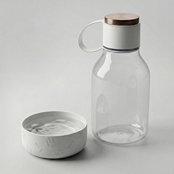 Бутылка для воды 2-в-1 «Dog Bowl Bottle» со съемной миской для питомцев, 1500 мл