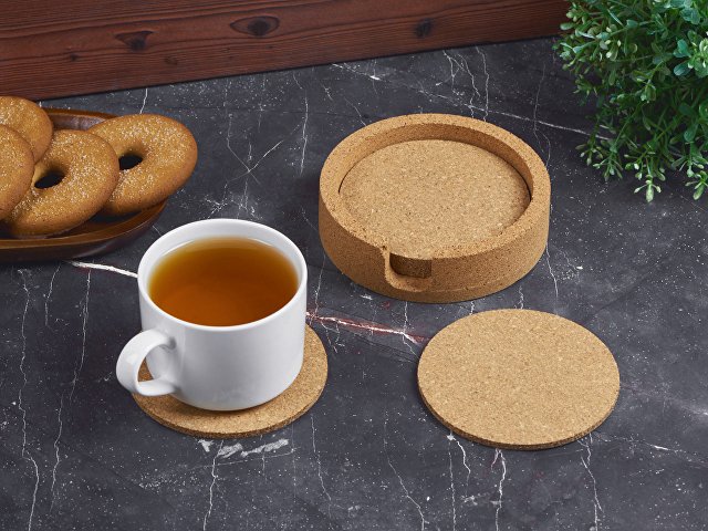 Набор костеров из пробки на подставке «Krock» thumbnail