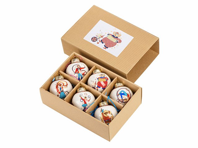 Набор новогодних шаров, 6 шт thumbnail