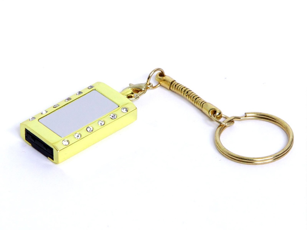 USB 2.0- флешка на 16 Гб Кулон с кристаллами и мини чипом 2